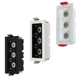 Spot Mini Focco - Preto - Gaya-6W Quadruplo