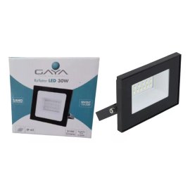 Refletor Ultrafino LED Verde - Preto - Gaya-30W