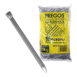 Prego sem Cabeça 2x12 - 1kg - Gerdau