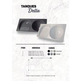 Tanques Delta (G) - 1.10m X 0.50m - Decorati-Branco