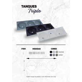 Tanques Triplo (M) - 1.45m X 0.50m - Decorati-Granito
