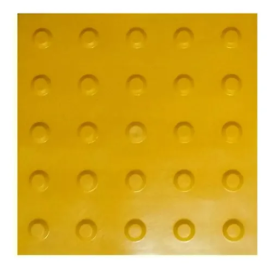 Piso Tátil de Alerta - 25 X 25cm - 1 und - Oeste Verde-Amarelo
