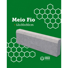 Meio Fio - 50 x 30 x 12/15 - 15MPA - 1m - Oeste Verde