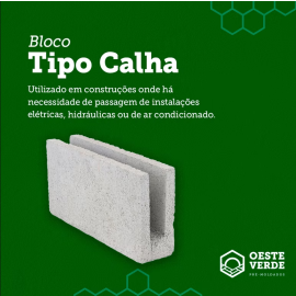 Bloco de Canaleta - Oeste Verde-09 x 19 x 39