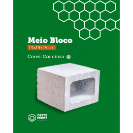 Meio Bloco - Oeste Verde-09 x 19 x 19