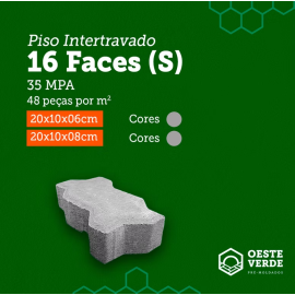 Piso Intertr. 16 fc -22x11x8- 25MPA - 1m² - Oeste Verde