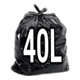 Saco de Lixo - 40 Litros - 100und - Preto - Talimpo
