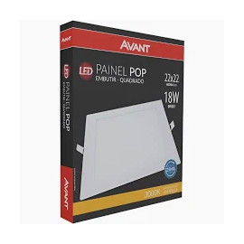 Painel de Led em Alumínio de embutir 18W